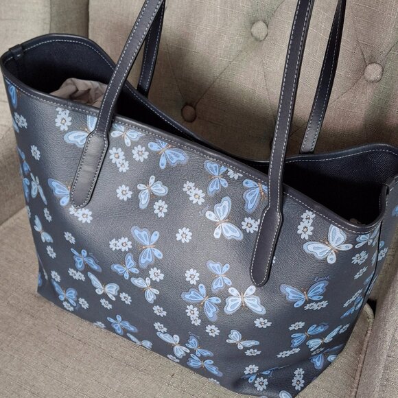 Coach City Tote Bag in Lovely Butterfly Print - Picture 2 of 8